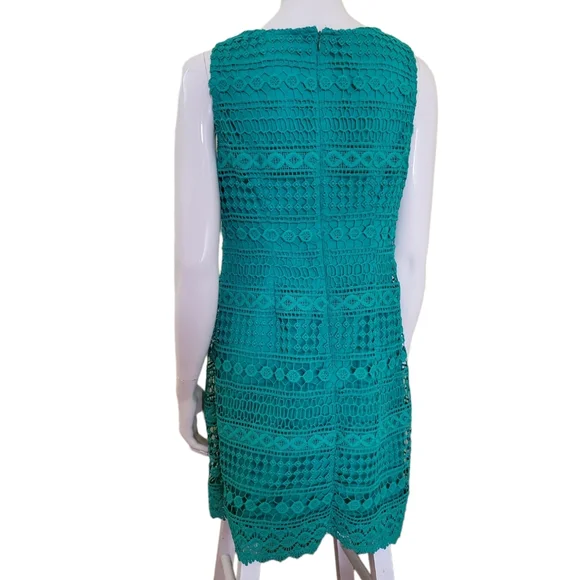 green lace shift dress 12P by Jessica Howard - Picture 3 of 6
